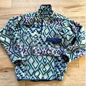 Patagonia Synchilla Snap T Pullover Aztec Tribal Fall 2014 Mens Size XS